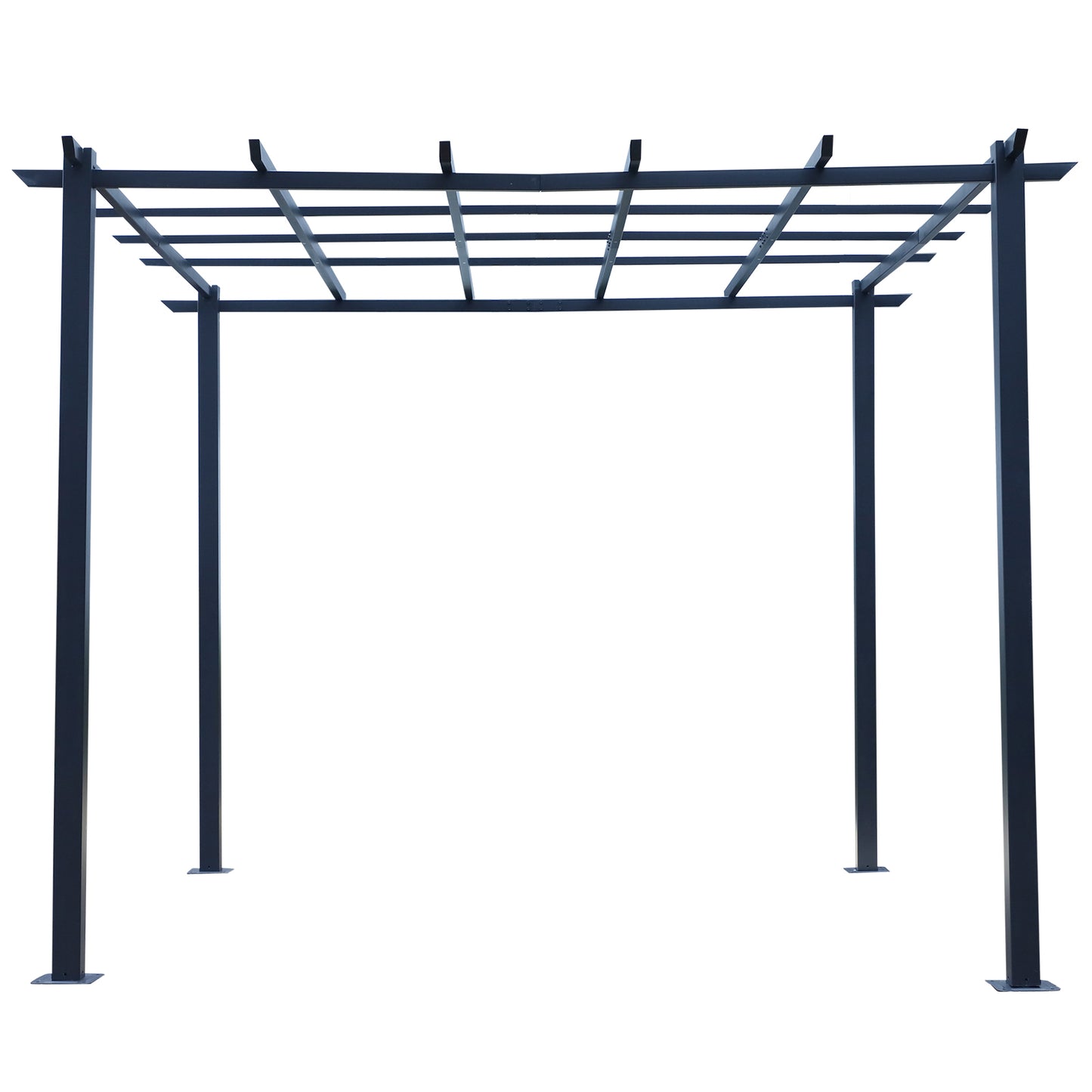 Outsunny 3x3 m Metal Pergola, 300Lx300Wx230H cm-Black