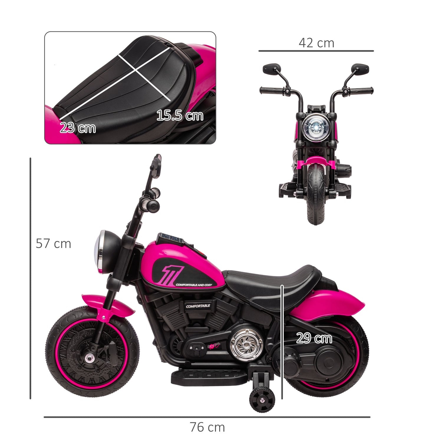 Pink electric outlet motorbike