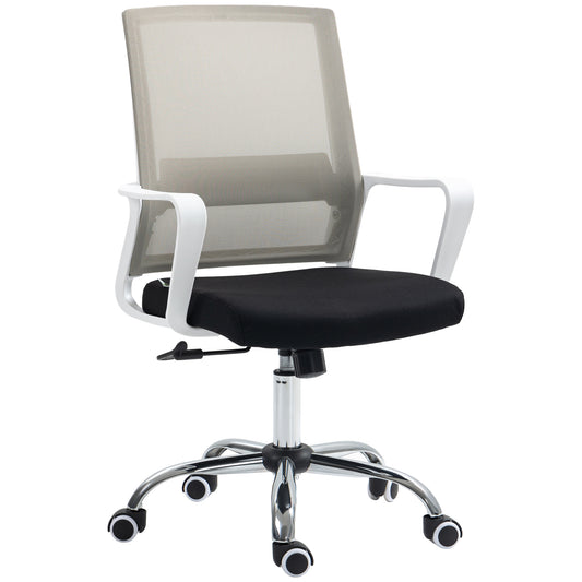 Vinsetto Ergonomic Desk Chair Mesh Office Chair with Adjustable Height Armrest and 360Â° Swivel Castor Wheels Black