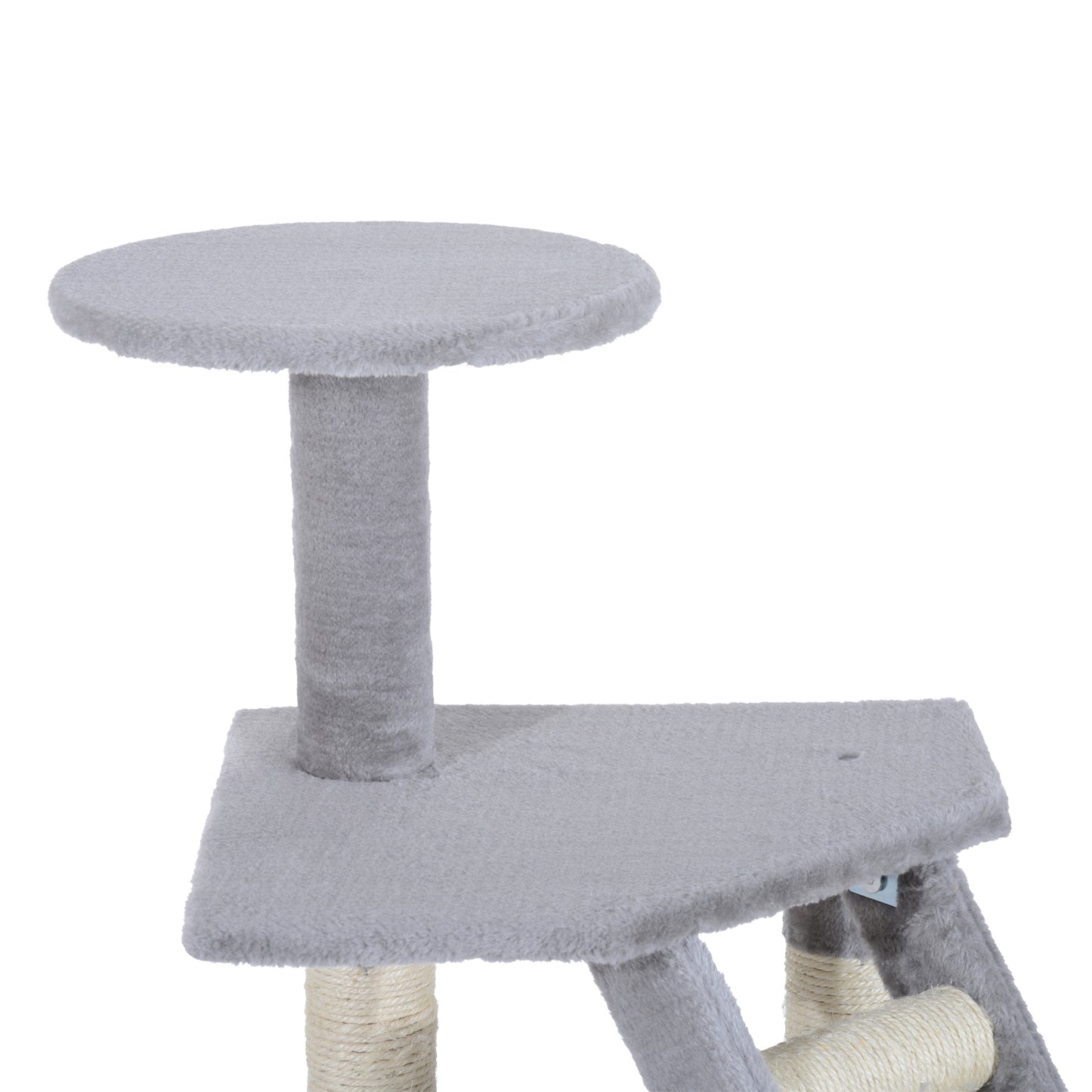 PawHut Cat Tree Kitten Scratching Post Activity Center Play House Pet Furniture 125cm (Grey)