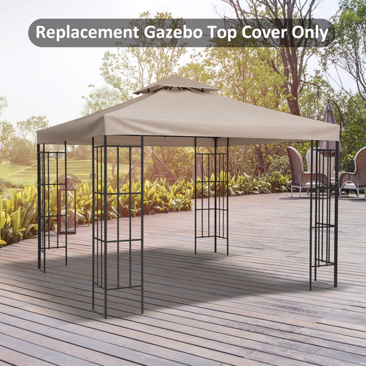 Outsunny 3 x 3(m) Gazebo Canopy Roof Top Replacement Cover Spare Part Deep Beige 2 Garden