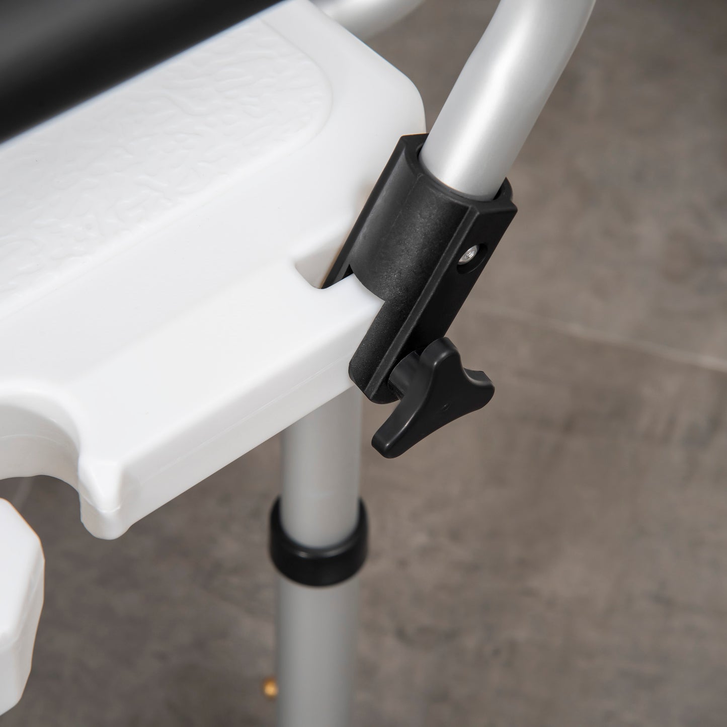 HOMCOM Shower Chair for the Elderly and Disabled, Height Adjustable Shower Stool  White