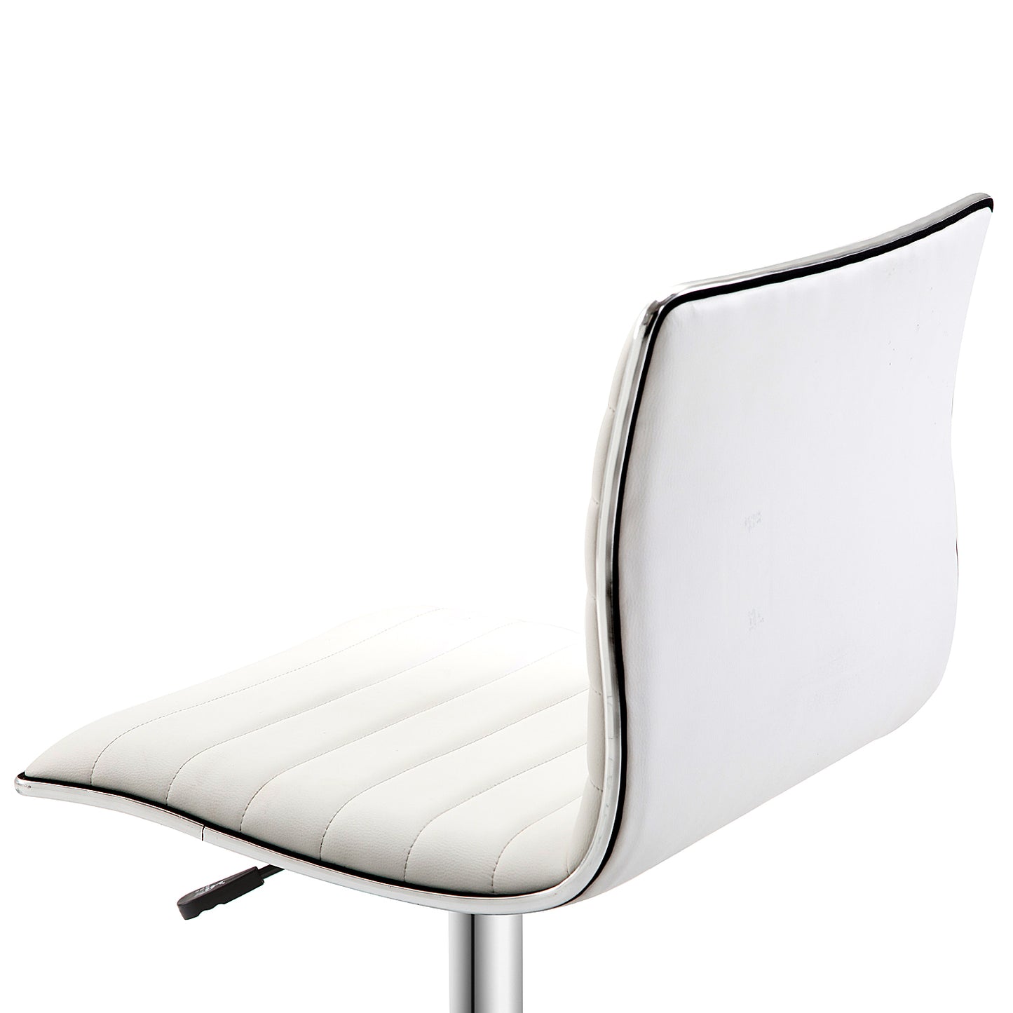 HOMCOM Armless Mid-Back Adjustable Office Chair-White