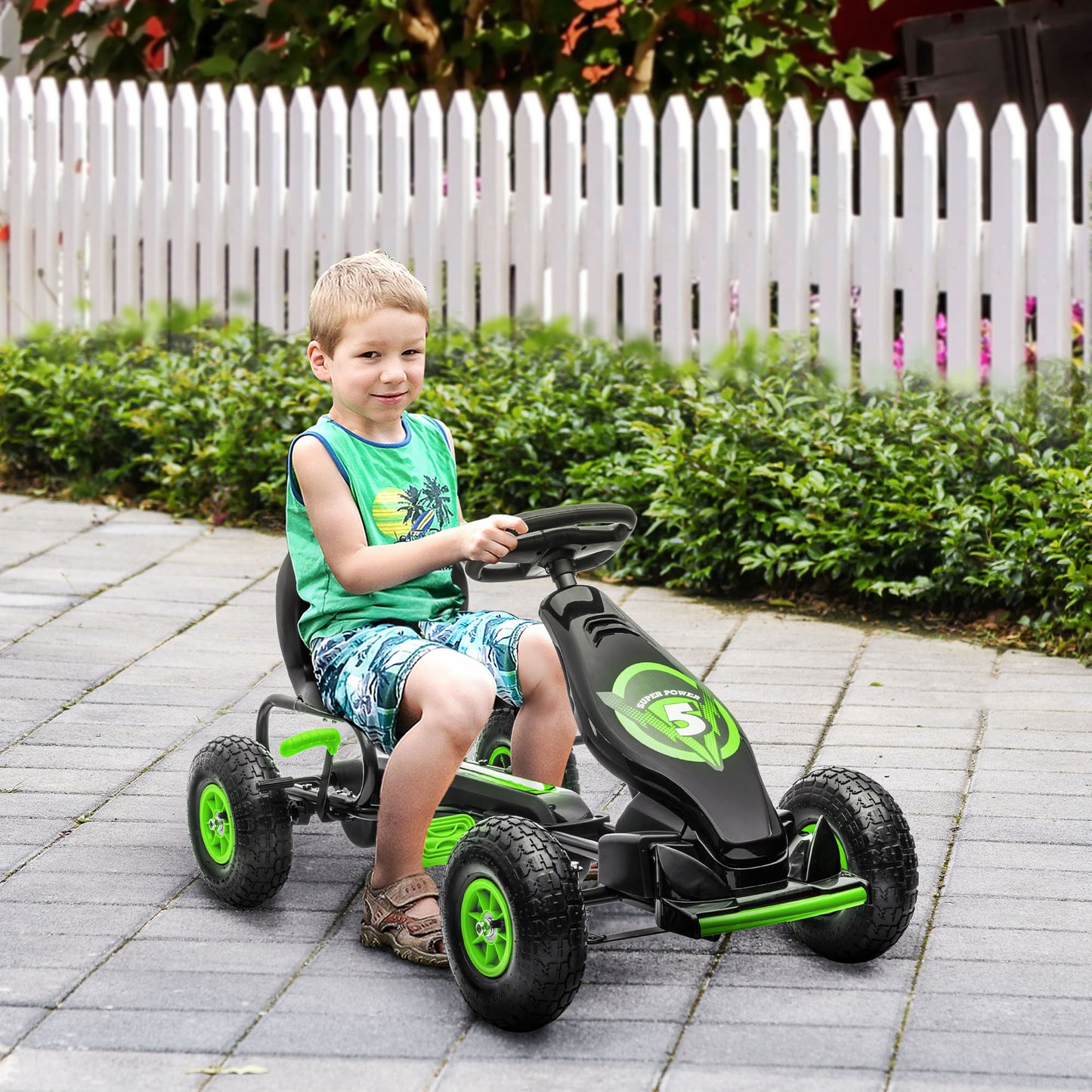 homcom pedal go kart HOMCOM Children Pedal Go Kart, Racing Go Cart with Adjustable Seat, In – mhstar.co.uk