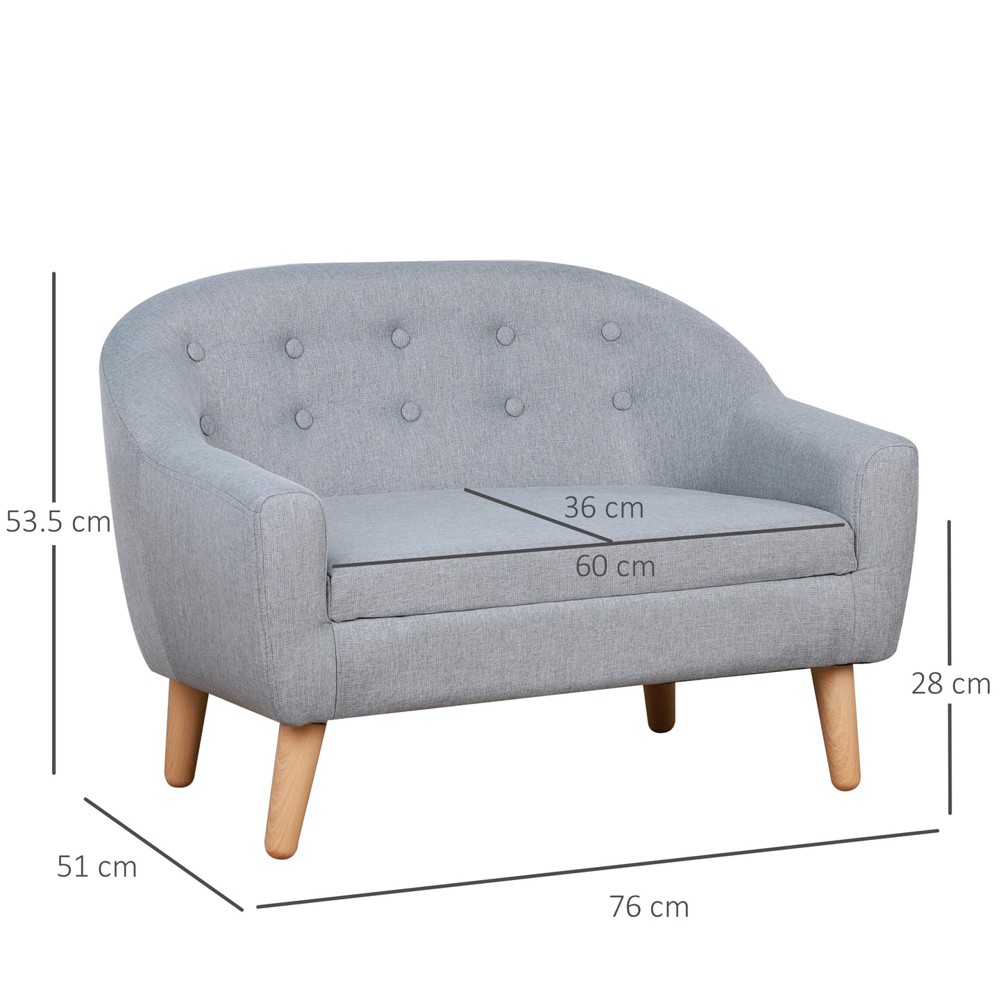 Kids two cheap seater sofa