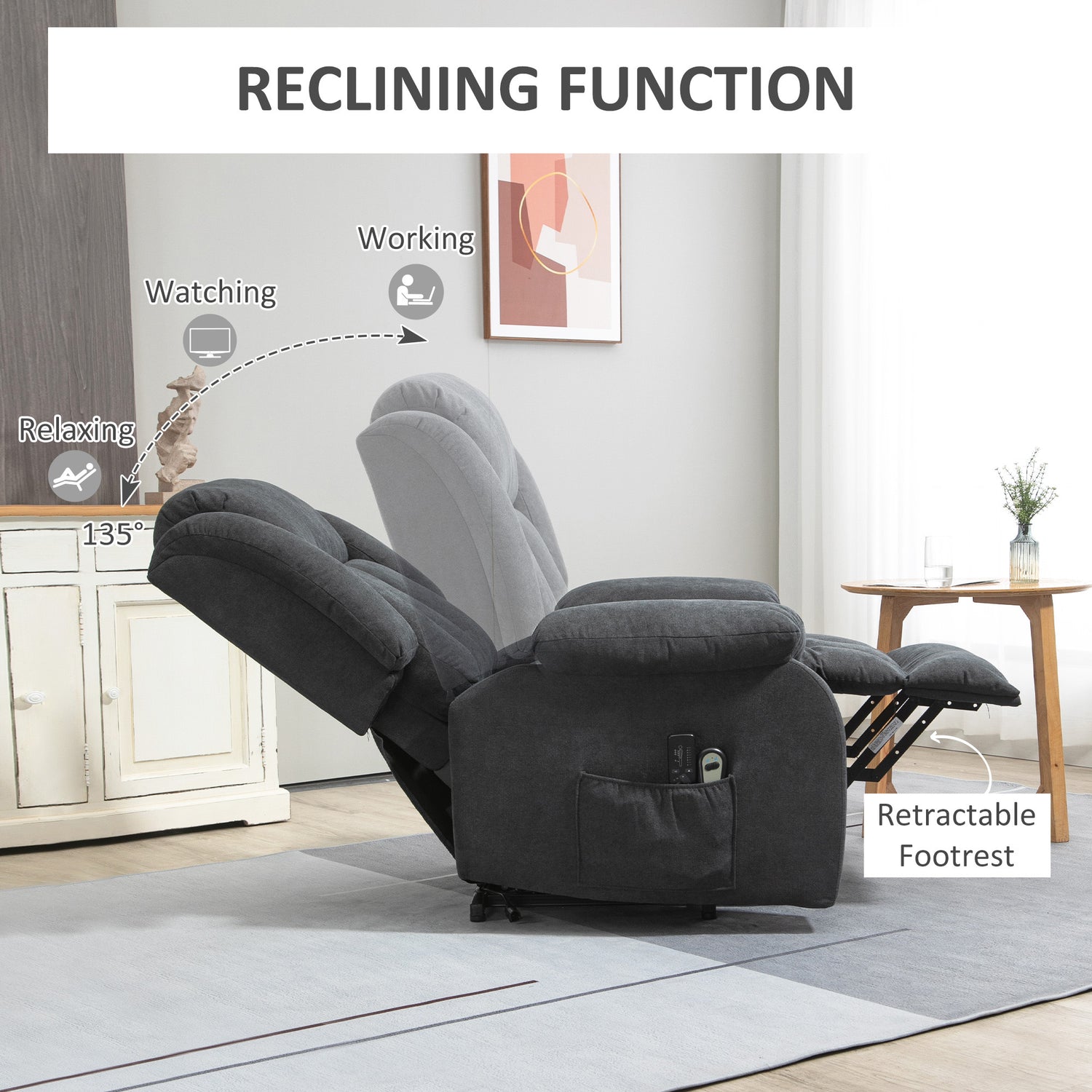 Oversized recliner deals with massage