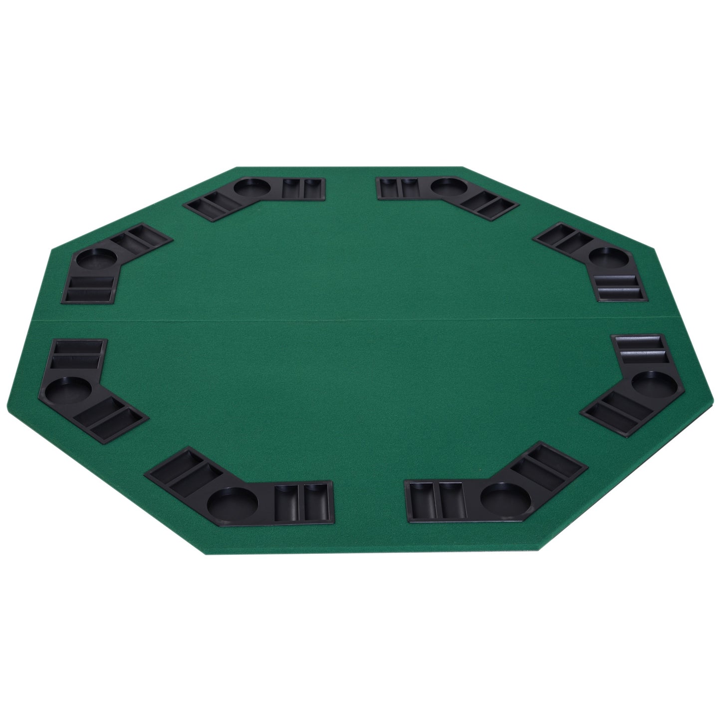 HOMCOM 1.2m/48Inch Foldable Poker Table Casino Chip Trays W/ Carrying Bag