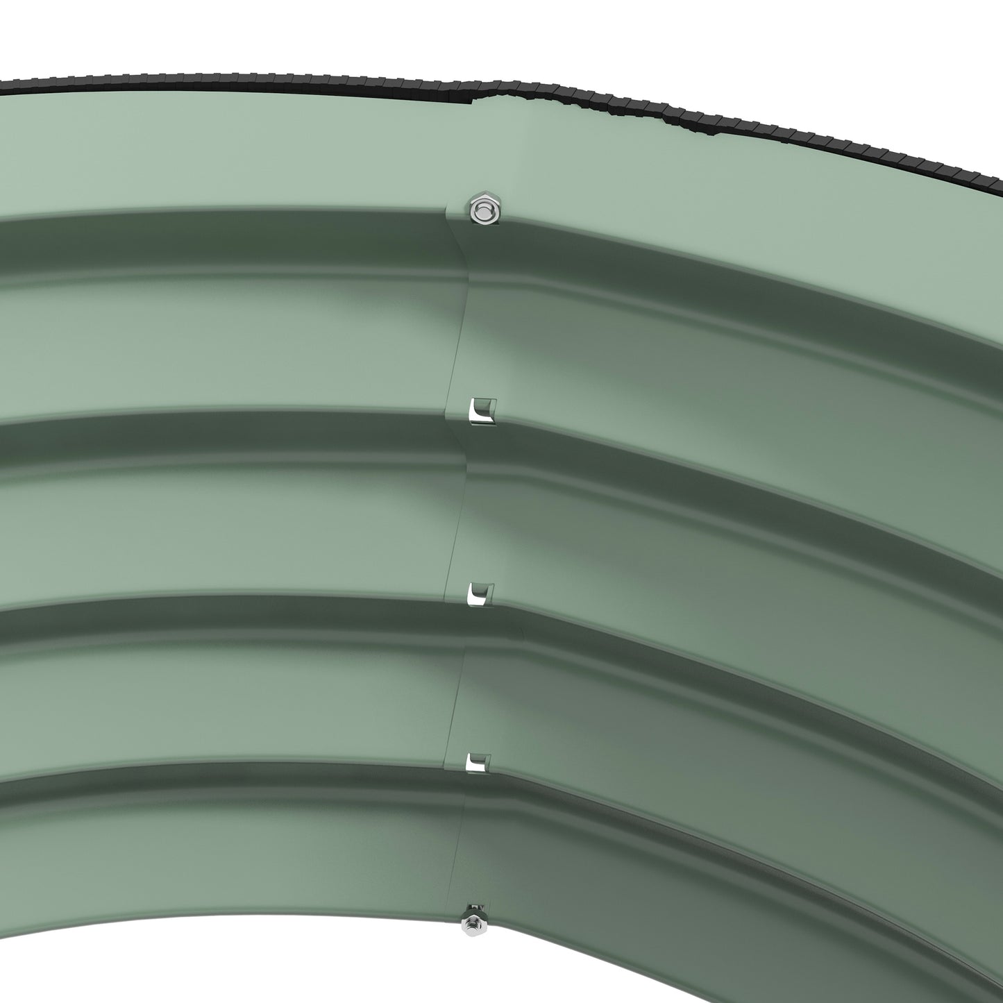 Outsunny Set of 2 Raised Garden Bed Metal Planter Box with Safety Edging Easytoassemble Stock Tank Green