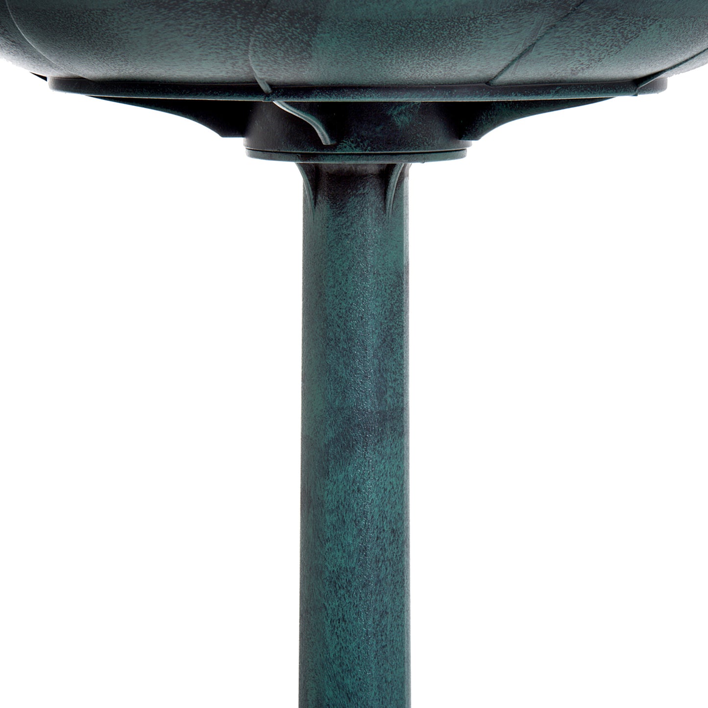 Outsunny Garden Bird Bath Outdoor Decrative Garden Feeder Stand with Scalloplike Pattern TimeWorn Finish 50cm Green