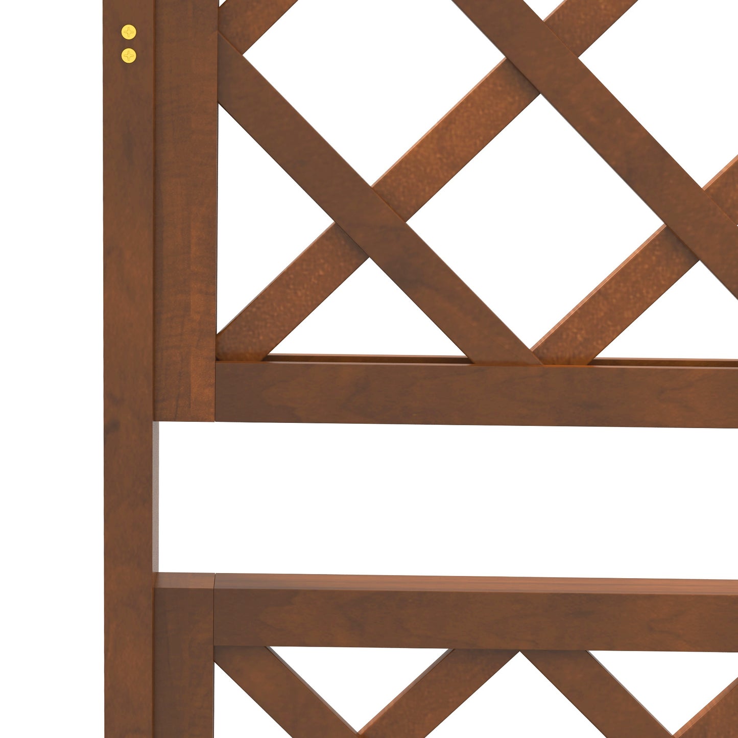 Outsunny Wooden Trellis Planter Box Raised Garden Bed to Grow Vegetables Herbs and Flowers Orange