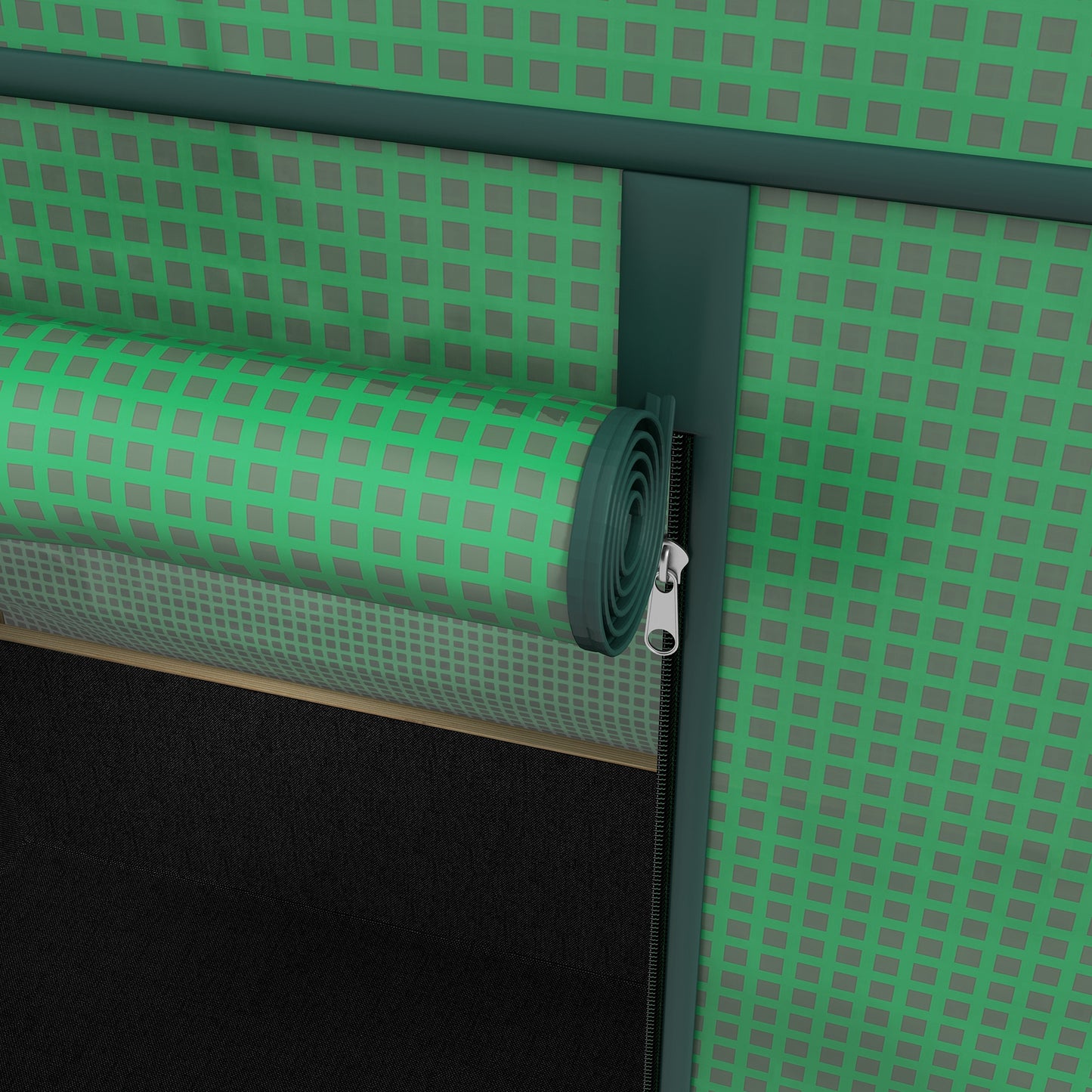 Outsunny Wooden Planter Box with PE Greenhouse Cover and Bed Liner Raised Garden Bed for Vegetables Flowers Herbs