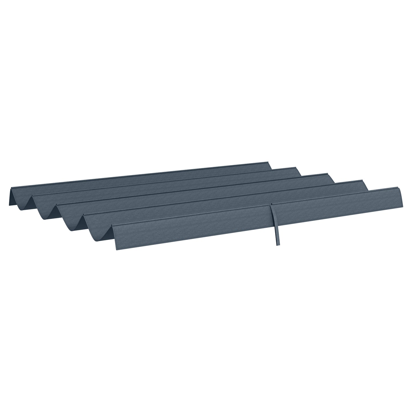Outsunny Pergola Roof Retractable Sun Shade Cover for 3 x 2.15m Pergola UV30+ Protected Dark Grey
