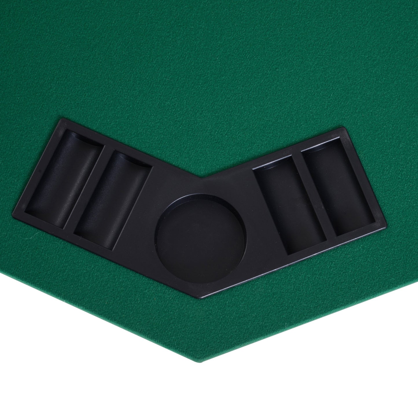 HOMCOM 1.2m/48Inch Foldable Poker Table Casino Chip Trays W/ Carrying Bag