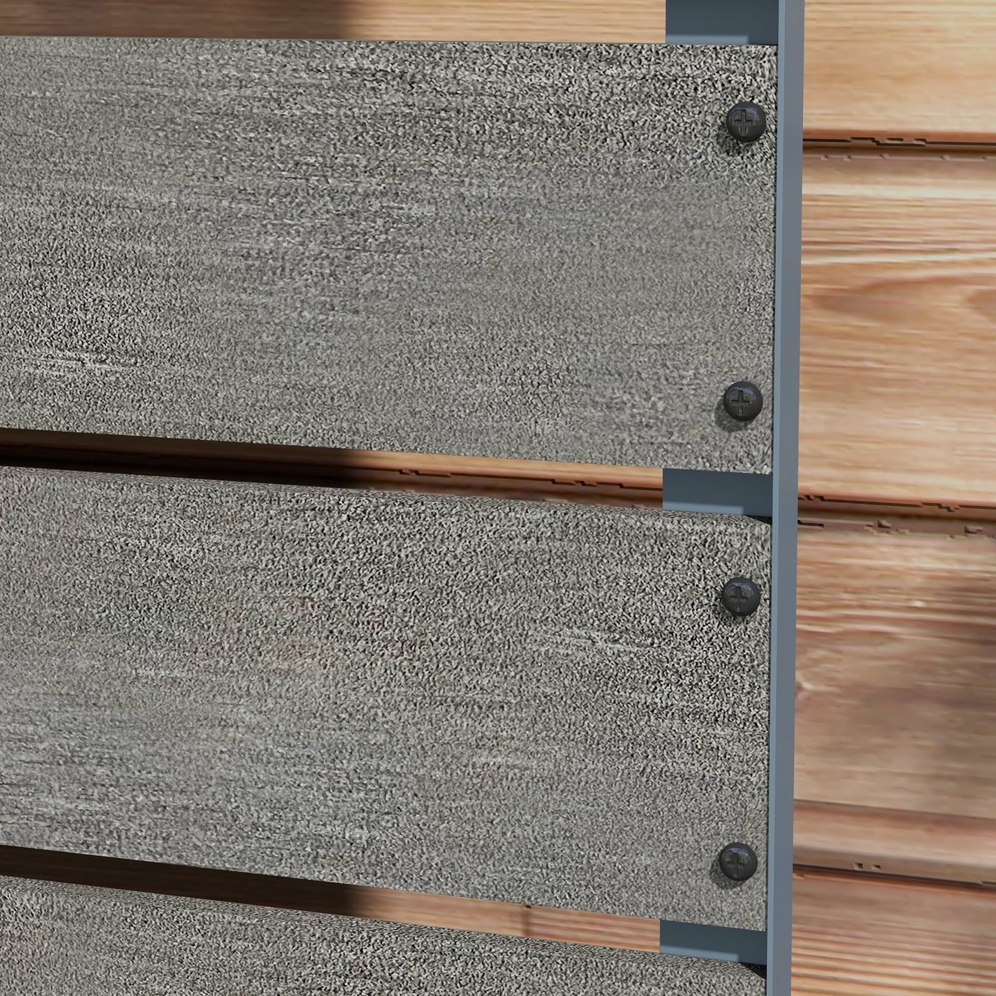 Outsunny Garden Planter with Trellis for Climbing Plants, Vines, Flowers, Freestanding Raised Bed for Garden, Outdoor, Patio, Planter Box with Drainage Gap, 72x38x150cm, Dark Grey