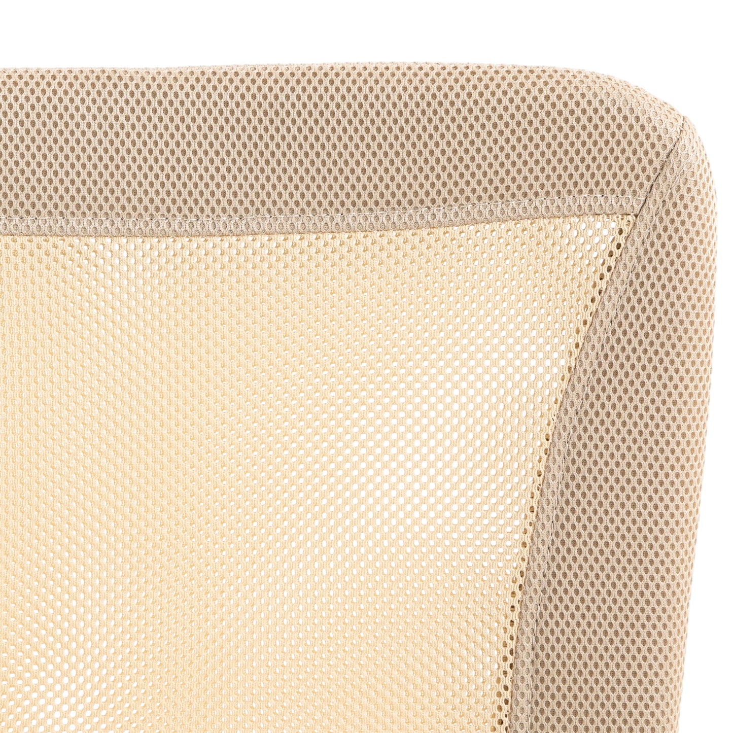 Vinsetto Computer Desk Chair Mesh Office Chair with Adjustable Height and Swivel Wheels Armless Study Chair Beige