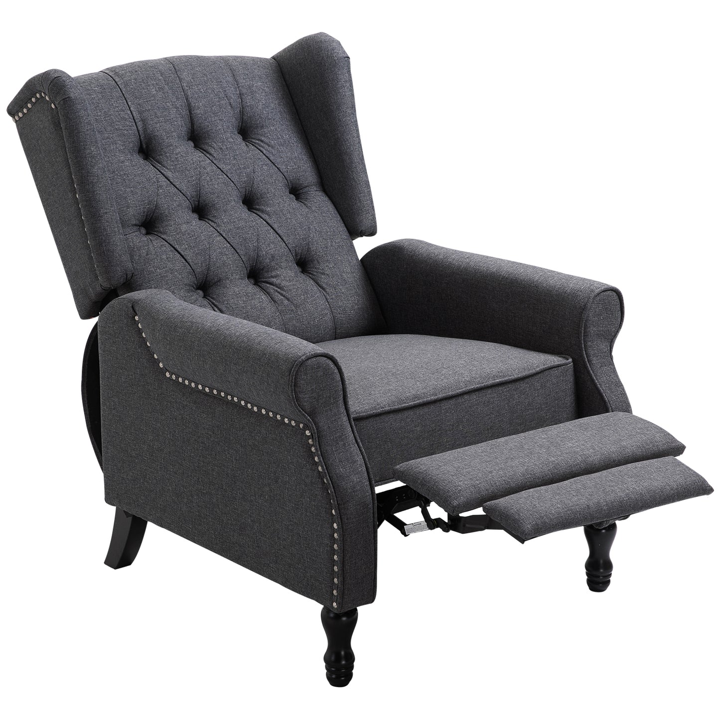 Grey wingback online recliner