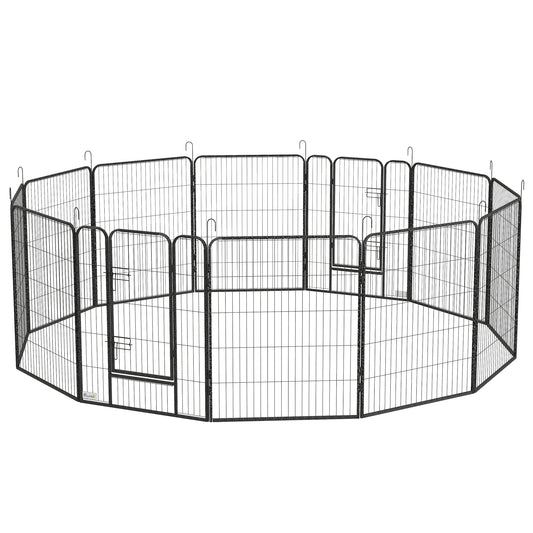 PawHut Puppy Play Pen Pet Exercise Pen Pet Playpen for Small Medium Large Dogs