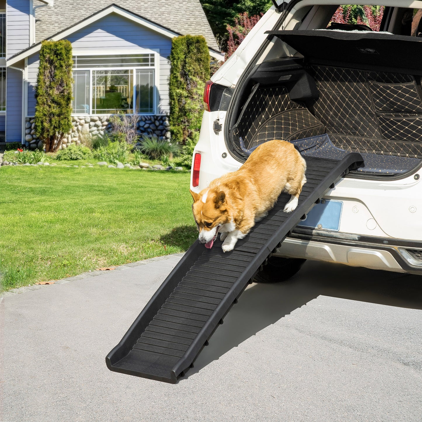 PawHut Folding Pet Ramp, Dog Ramps for Cars Trucks SUVs, Portable