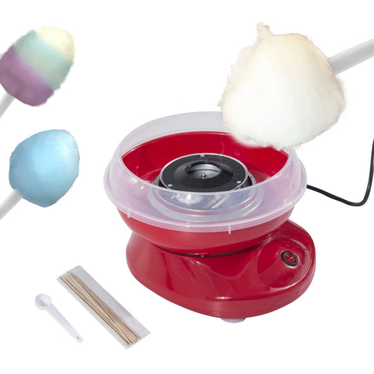 HOMCOM 450W Stainless Steel Electric Candy Floss Machine Red