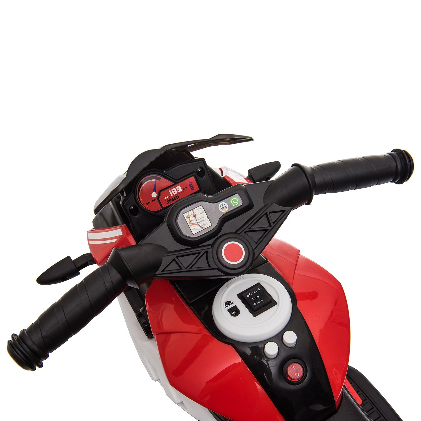 HOMCOM Kids 6V Battery Steel Enforced Motorcycle Ride On Trike Red