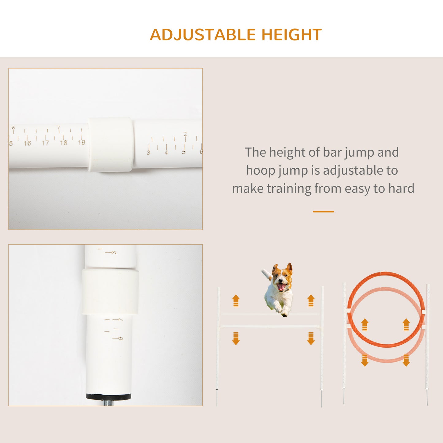 PawHut Dog Agility Training Equipment for Dogs with Carry Bag Multicoloured