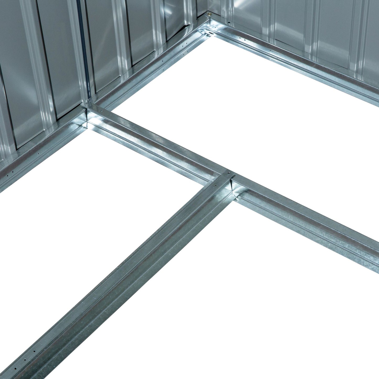 Outsunny 7ft x 4ft Galvanised Steel Garden Shed, with Locking Door