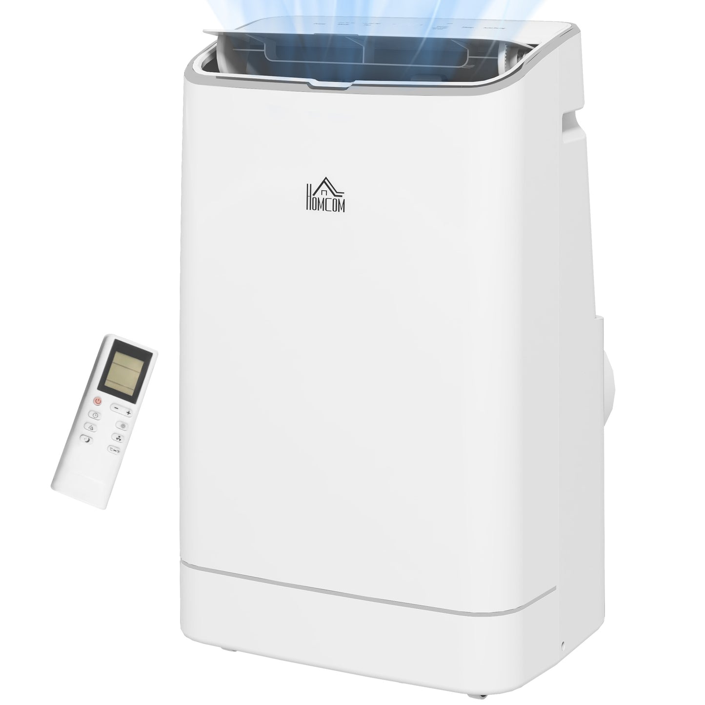 HOMCOM 14,000 BTU Mobile Air Conditioner, 35m², Smart Home WiFi, with Dehumidifier, Fan, 24H Timer, Window Kit, White