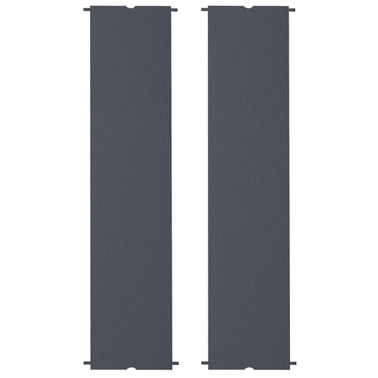 Outsunny 2 Pcs UV Protection Pergola Replacement Canopy, Pergola Shade Cover, Easy to Install, for 3 x 3(m) Pergola, Dark Grey