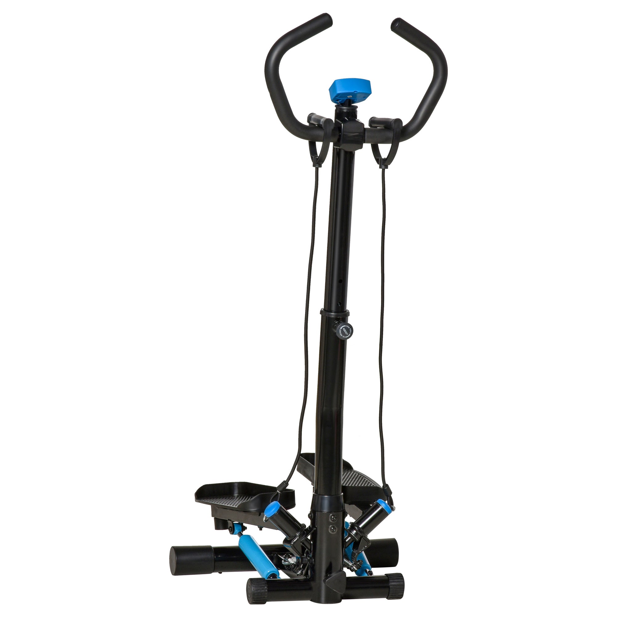 HOMCOM Adjustable Twist Stepper Fitness Step Machine LCD Screen Height ...