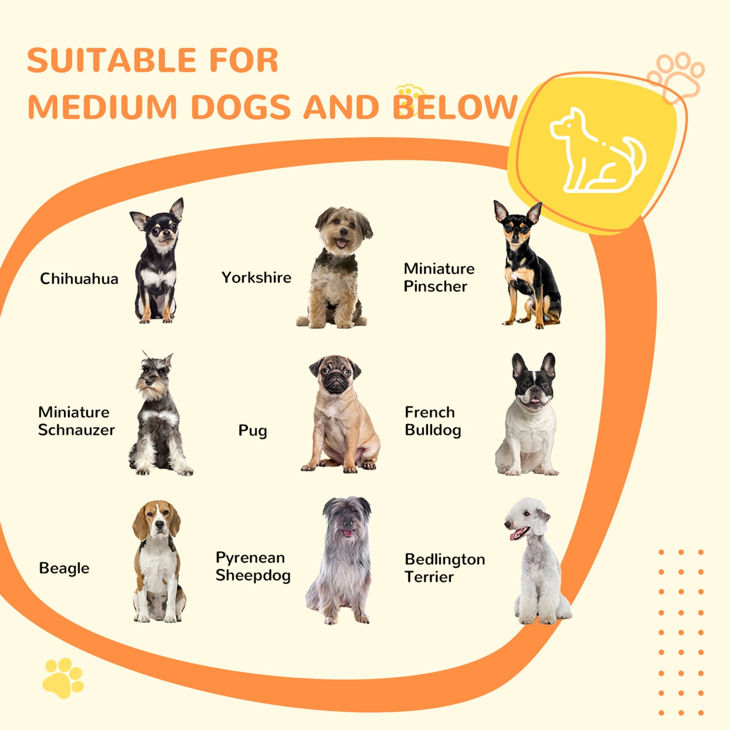 PawHut Indoor Dog Crate Furniture Side End Table with Soft Washable Cushion Lockable Doors for Large Dogs