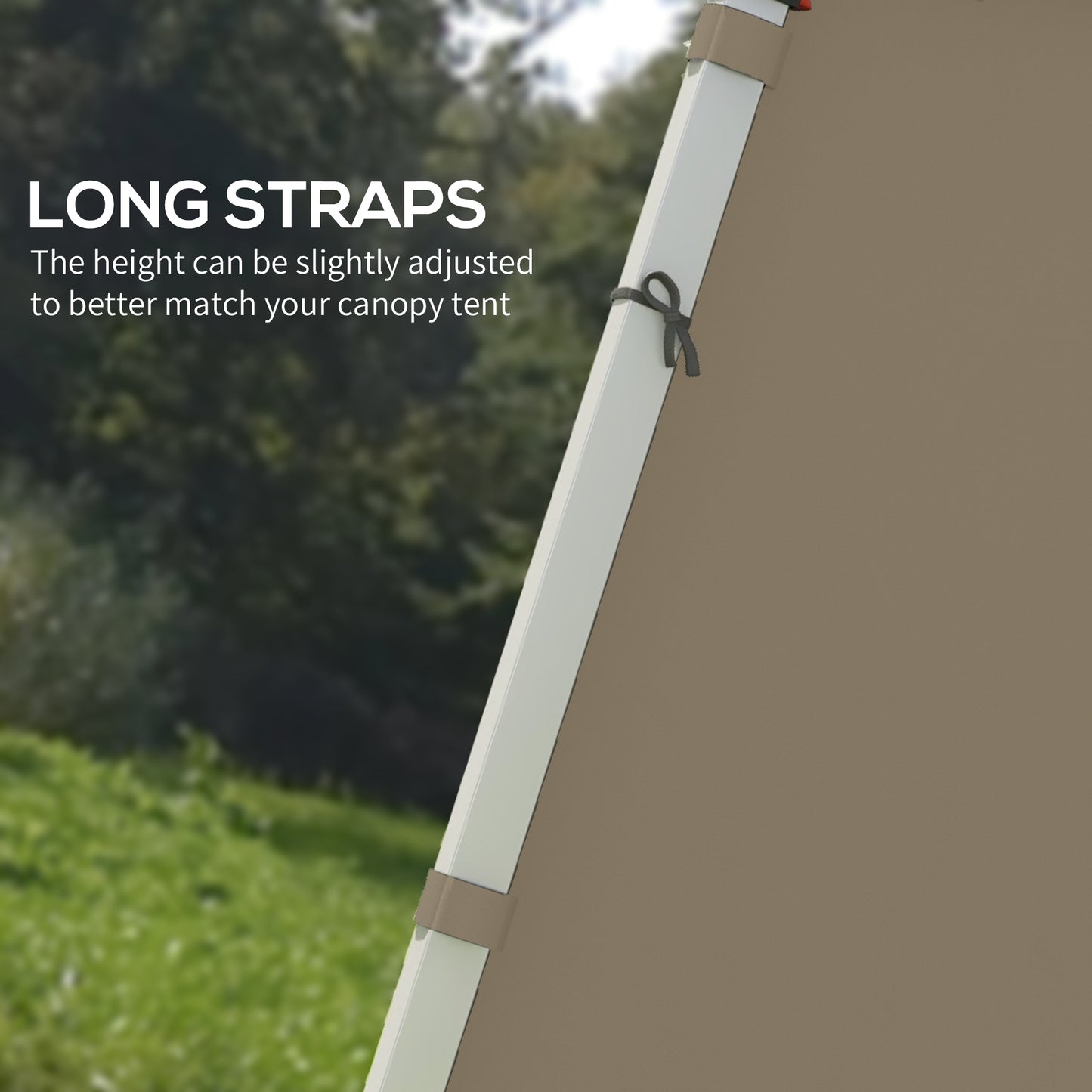 Outsunny Gazebo Side Panels, 2 Pack Sides Replacement, for 3x3(m) or 3x6m Pop Up Gazebo, with Zipped Doors, Beige