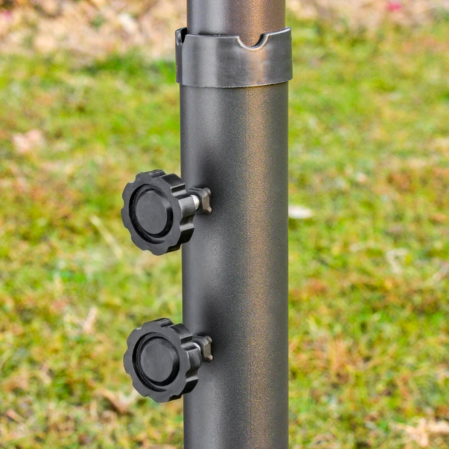 Outsunny 4.6m Garden Parasol Double-Sided Sun Umbrella Patio Market Shelter Canopy Shade Outdoor Off White Double-side