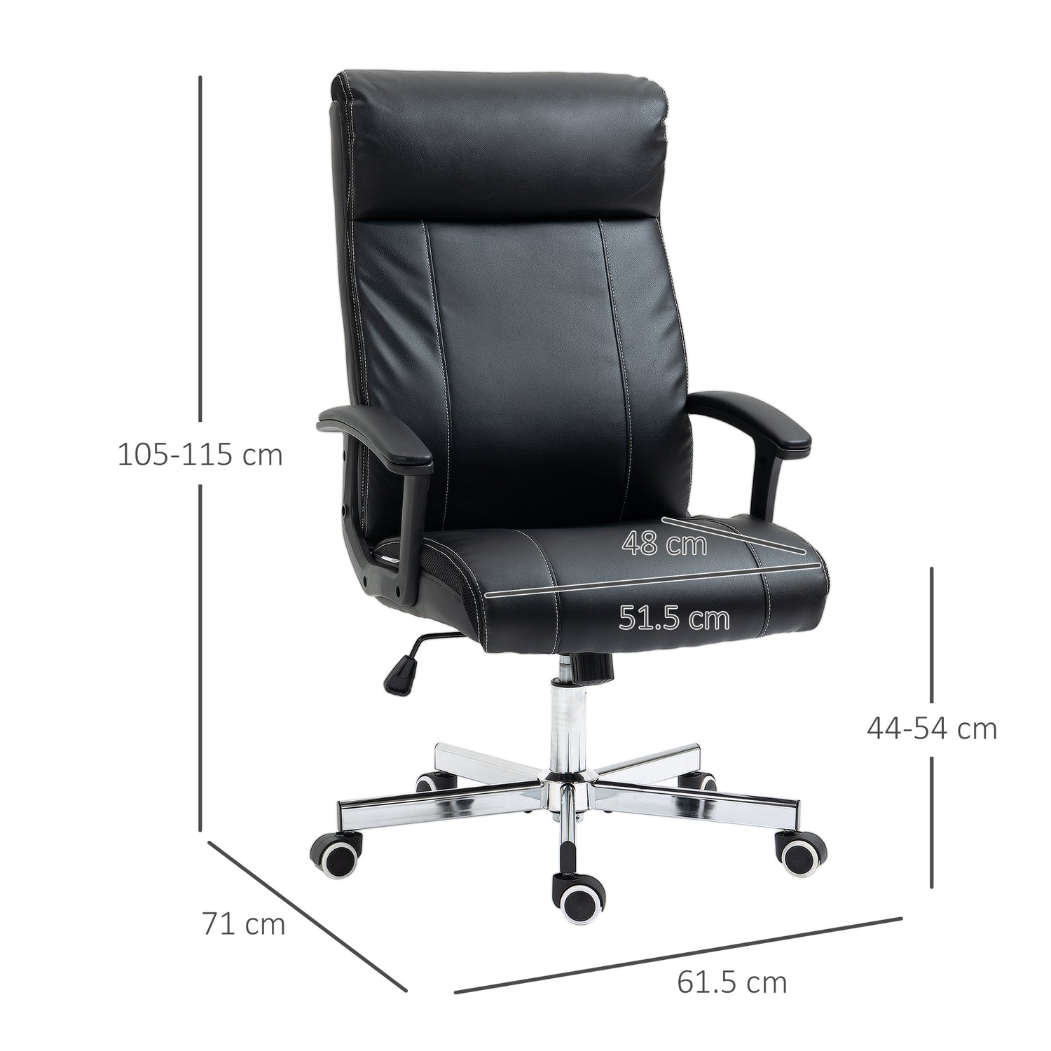 Vinsetto High-Back Vibration Massage Office Chair, Computer Chair with ...