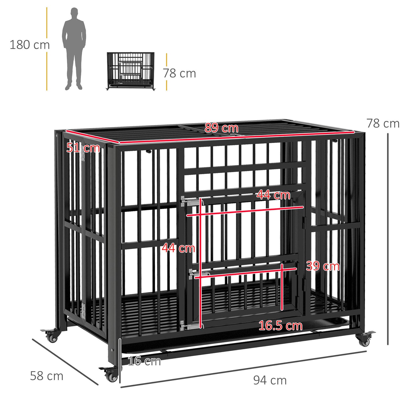 Heavy duty best sale dog crate 48