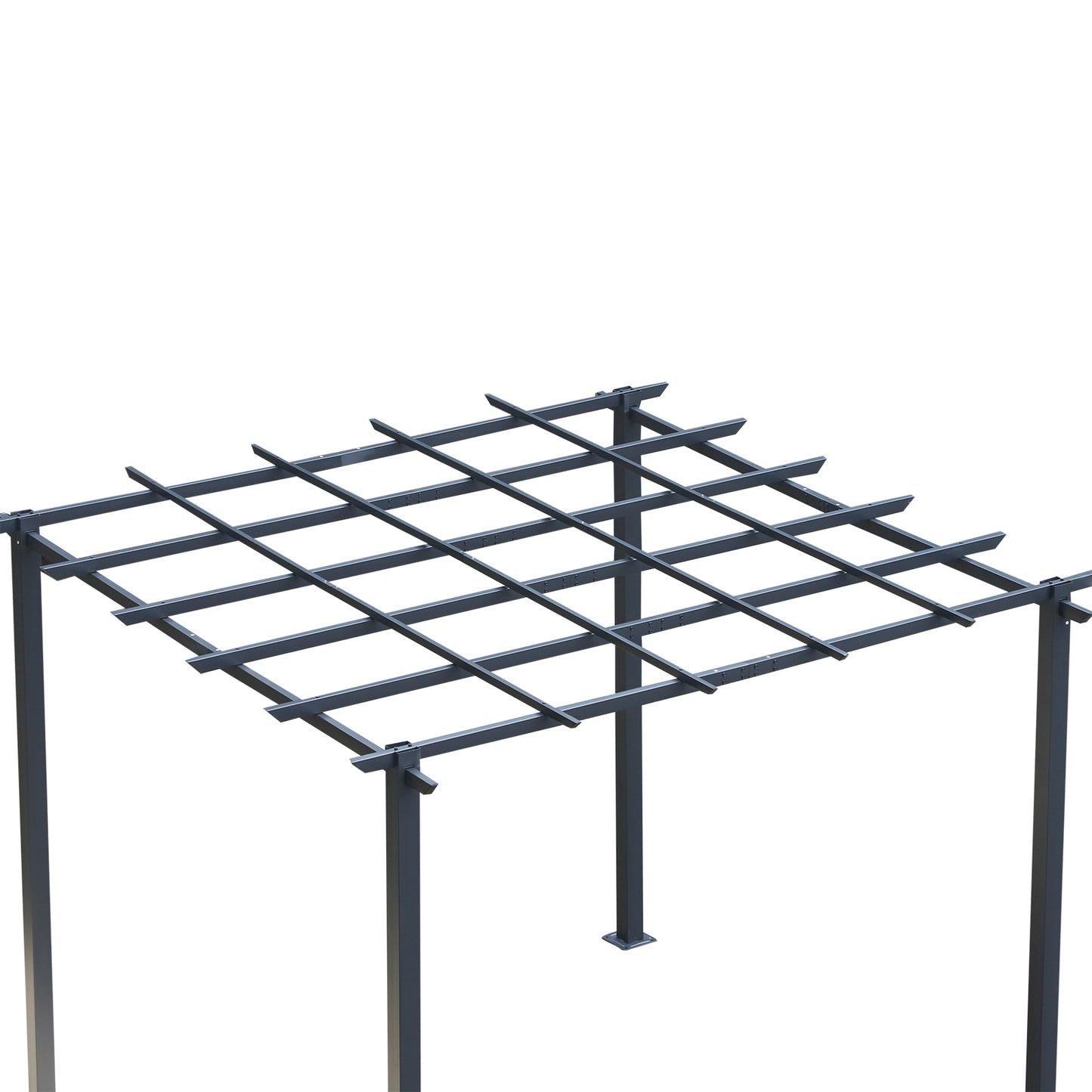 Outsunny 3x3 m Metal Pergola, 300Lx300Wx230H cm-Black