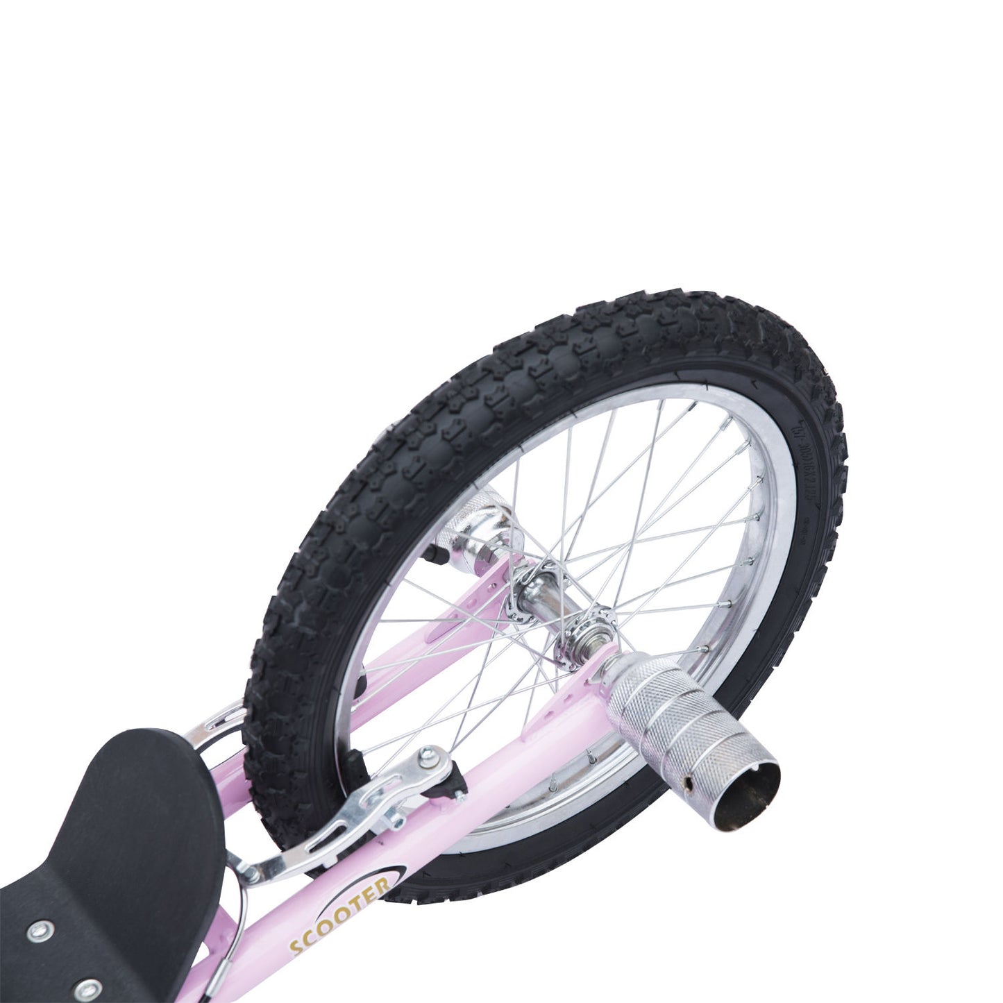 HOMCOM Non-Electric Pneumatic 16" Tyres Scooter-Pink