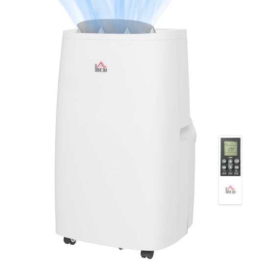 HOMCOM 14,000 BTU Mobile Air Conditioner for Room up to 40m², with Dehumidifier, 24H Timer, Wheels, Window Mount Kit