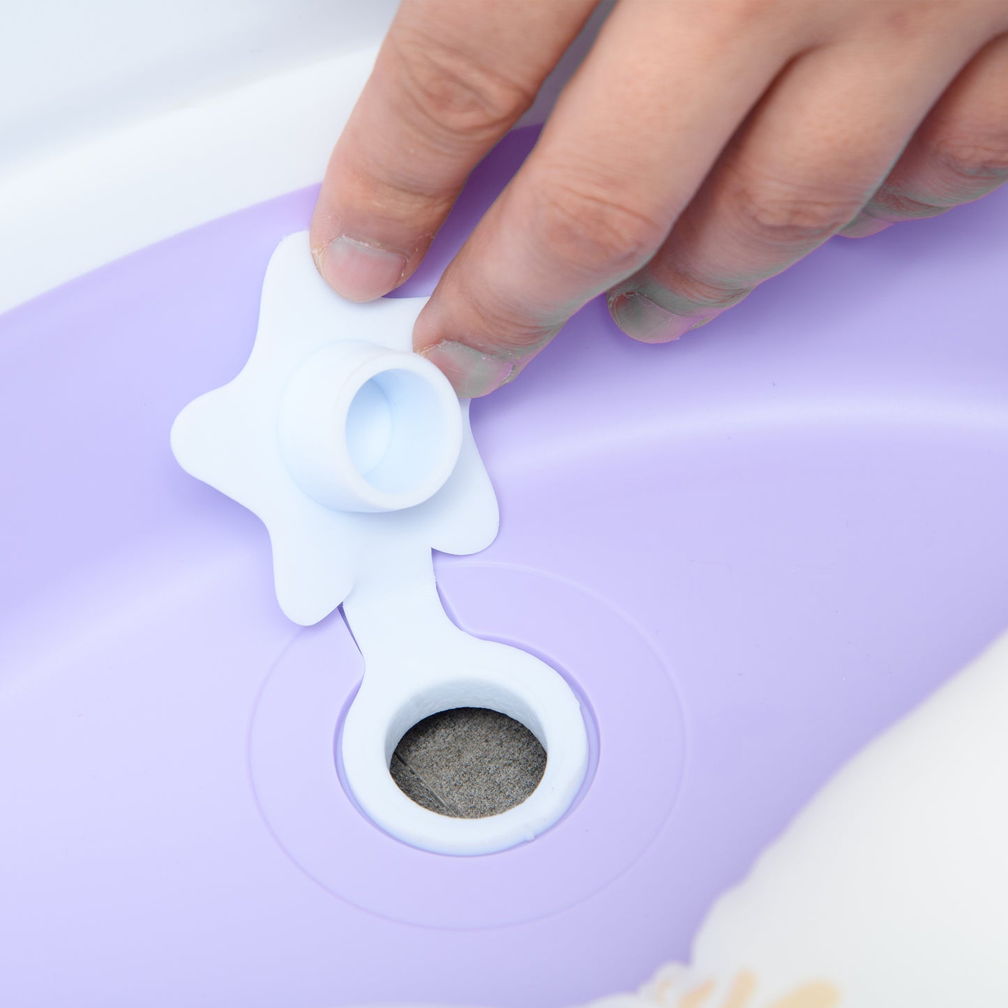 ZONEKIZ Foldable Baby Bathtub, W/ Non-Slip Support Legs, Cushion Pad, Shower Holder - Purple