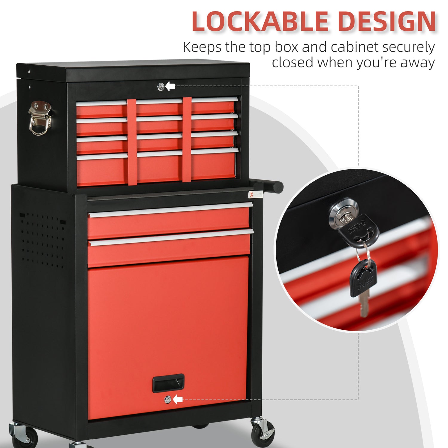 Lockable tool deals cabinet